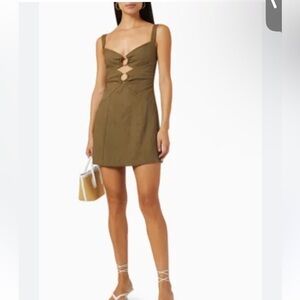 Rumer Green Byron Ring Mini Dress